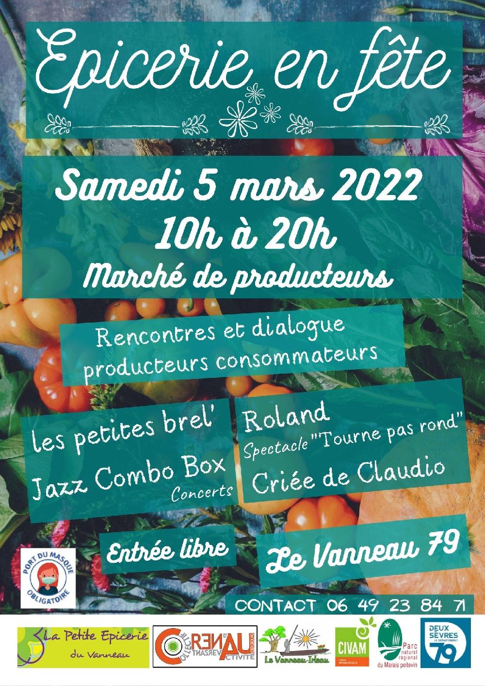 Programme 2022 épicerie le Vanneau