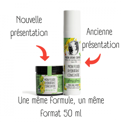 Mon'fluide hydratant concentré ylang ylang pot verre